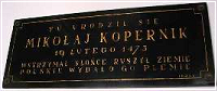 Copernicus birthlplace commemorative plaque
